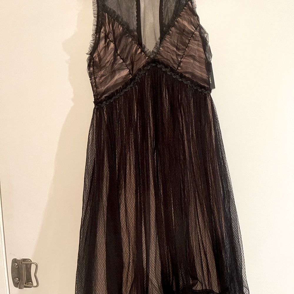 Max Studio London Sheer Overlay Dress